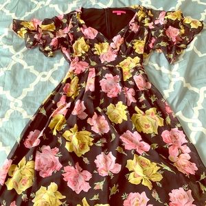Betsy Johnson Floral Empire Dress
